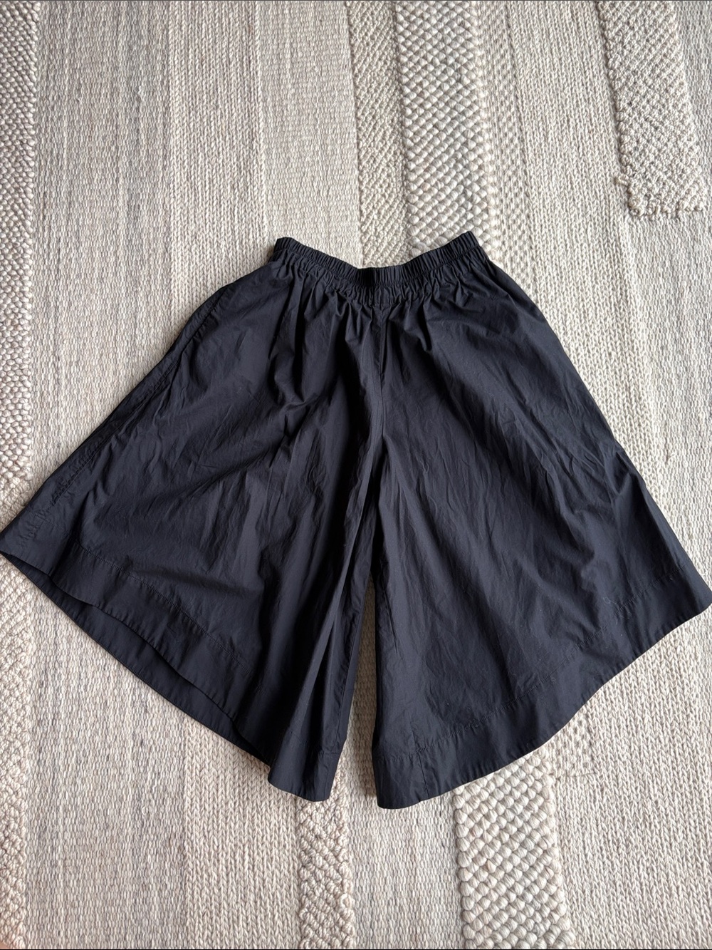 Cos navy cotton shot skirt